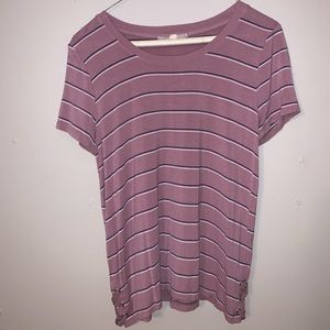 Pink Republic - Pink Cropped Striped Tee